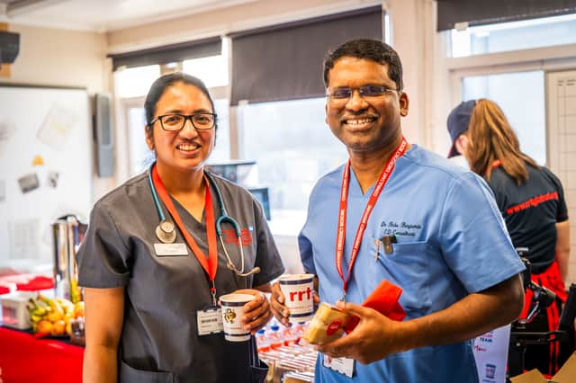 Staff weretreated to coffee and cakes