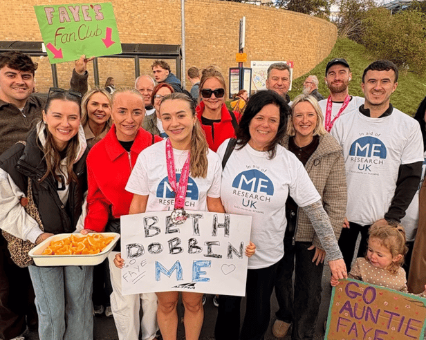 The sister of former Olympian sprinter Beth Dobbin says she is incredibly proud to have raised over £15,000 for ME Research UK.