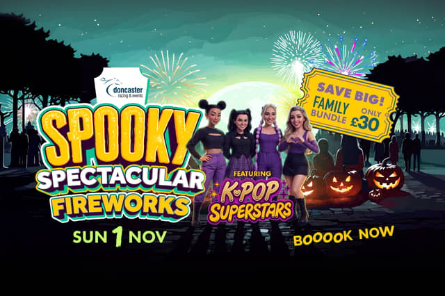 Spooky Spectacular Fireworks returns to Doncaster Racecourse on Sunday, November 1.