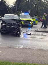 The crash is reported to have involved a police car