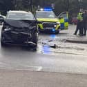 The crash is reported to have involved a police car