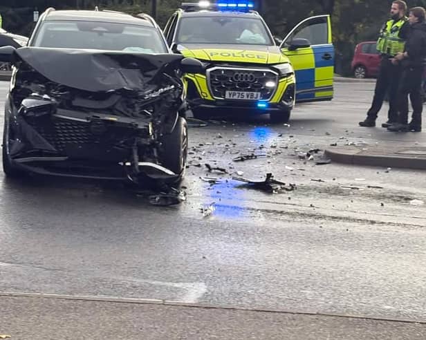 The crash is reported to have involved a police car