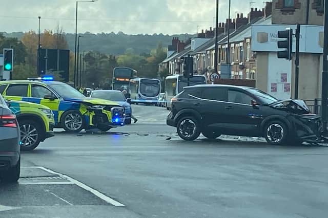 The aftermath of the collision in Warmsworth