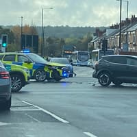 Photos show extent of Doncaster road crash involving police car