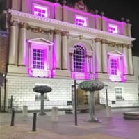 Doncaster Mansion House lit up purple for World  Polio Day