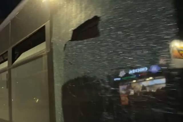 The vehicle came under attack in Skellow.