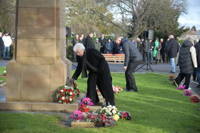 The memorial service takes place every November.
