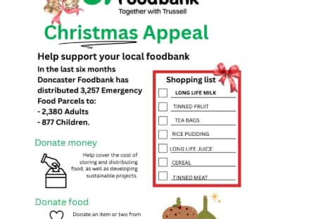Doncaster Foodbank has launched its Christmas appeal.