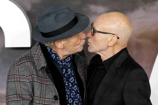 Sir Ian McKellen (left) and Sir Patrick Stewart attending the Star Trek: Picard Premiere held at the Odeon Luxe Leicester Square, London in 2020 (David Parry/PA)