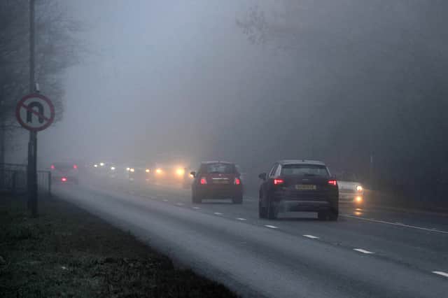 A yellow fog warning has been issued