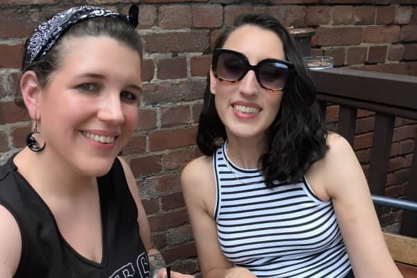 Donna Houghton and April Louise - local Mums and comedians.