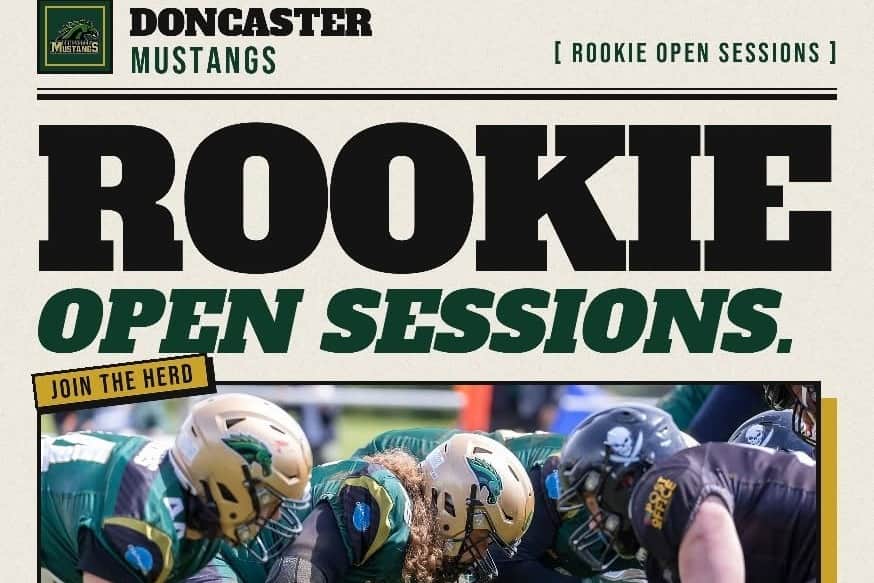 Mustangs Rookie Day flyer