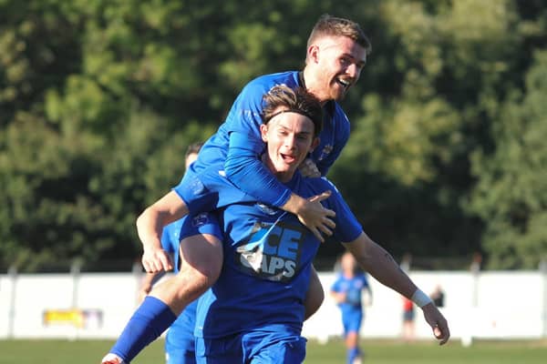 Rosso forwards Oli Nowak (bottom) and Rob Guilfoyle (top) have enjoyed a fruitful month in front of goal.