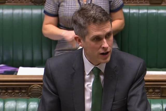 Education Secretary Gavin Williamson speaks in the Commons. Photo: PA
