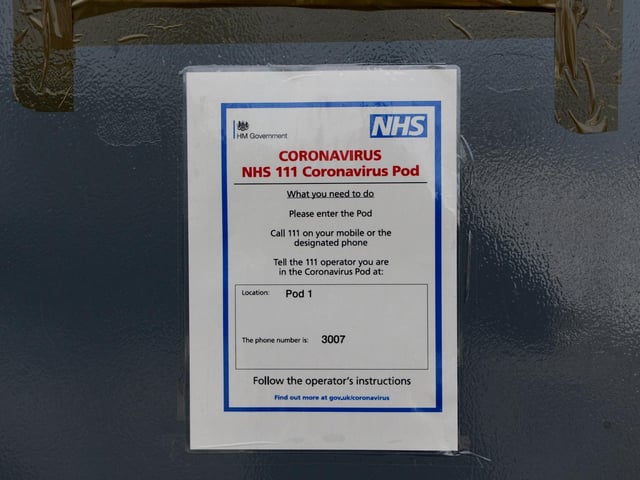 Coronavirus pods at Harrogate District Hospital. Photo: JPI Media