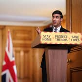 Chancellor Rishi Sunak speaking during a media briefing in Downing Street, London, on coronavirus (COVID-19). Photo: Downing Street / PA