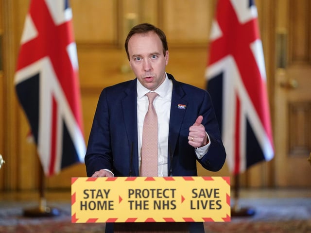 Health Secretary Matt Hancock, Photo: PA