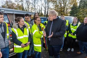 Boris Johnson meets volunteers in flood-hit South Yorkshire