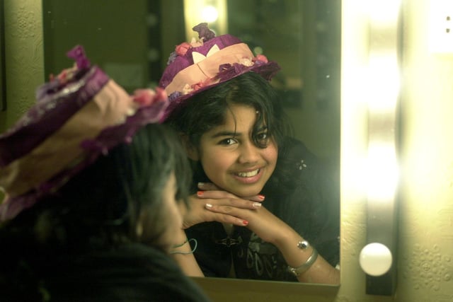 Bradford's Priestman Middle School held a farewell concert at the City Varieties. Pictured backstage is 12-year-old pupil Aisha Ramzan.