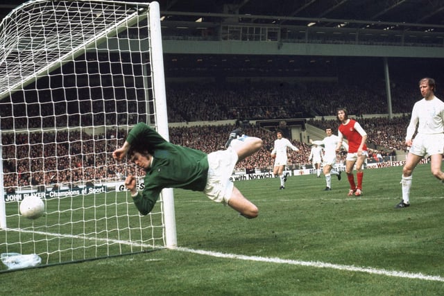 David Harvey makes a save during the FA Cup final.