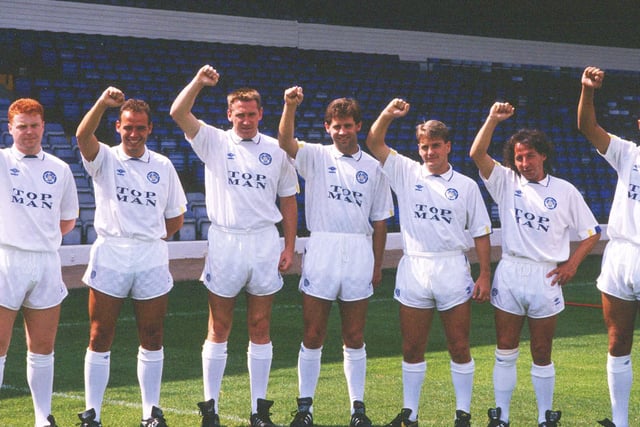 Leeds United's new signings pose for a pre-season photocall at Elland Road. Can you name them all?