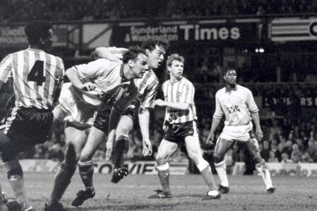 Mel Sterland's header flies into the net for the winner. Were you one of the famous 500 at Roker Park?