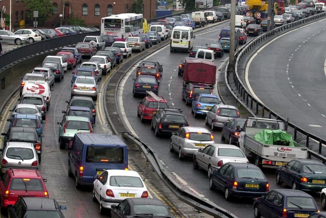 The flooding caused hours of gridlock for city centre motorists wanting to get home.