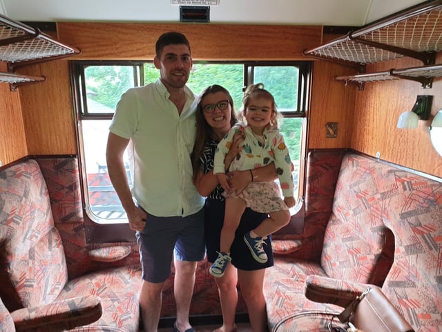 Luke, Sam and Eliza travelled from Goole to join the train.
Sam said Eliza and Luke like trains, it's nice, we watch the TV programs and it's good to see where do all the work
They booked a compartment for the journey. Sam said: "It's better for Eliza, the masks don't bother us as long as everyone safe."