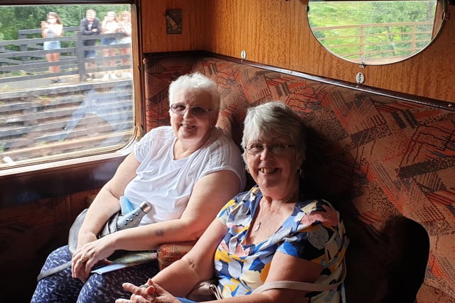 Diane Perrin from Glaisdale, travelled with childhood friend Phyllis Gilbey from Essex.
Phyllis said: What a wonderful experience, it took me right back to my childhood.
Diane said: Its lovely to travel through the Heartbeat countryside, weve even seen a fox.