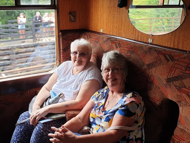 Diane Perrin from Glaisdale, travelled with childhood friend Phyllis Gilbey from Essex.
Phyllis said: What a wonderful experience, it took me right back to my childhood.
Diane said: Its lovely to travel through the Heartbeat countryside, weve even seen a fox.