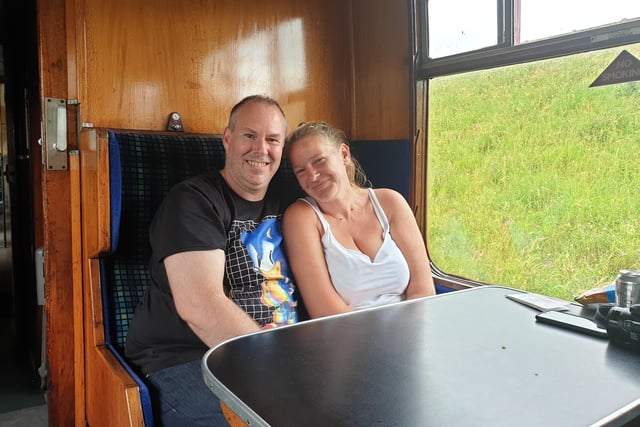 Justin and Jill were camping in the area having travelled up from Northamptonshire.
Jill said: "It was a last minute decision to join the train, we were going to just watch it pass, it's given us a break from driving."