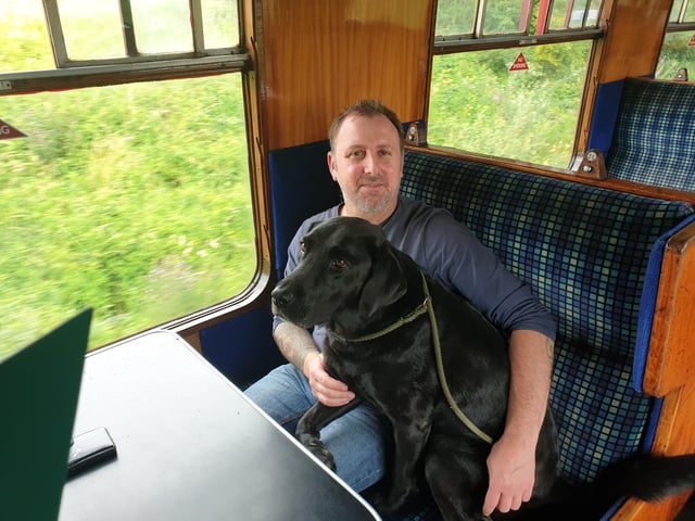John, from Mansfield with his dog, Oscar.
He said: I love steam trains, I wanted to help kick start things off again. I think its nice and just chilled.