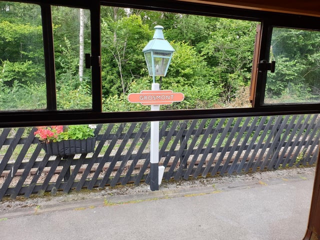 View from the compartment window at Grosmont