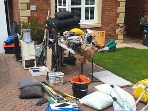 Neighbours had to rescue their possessions from downstairs rooms after their homes suddenly flooded overnight