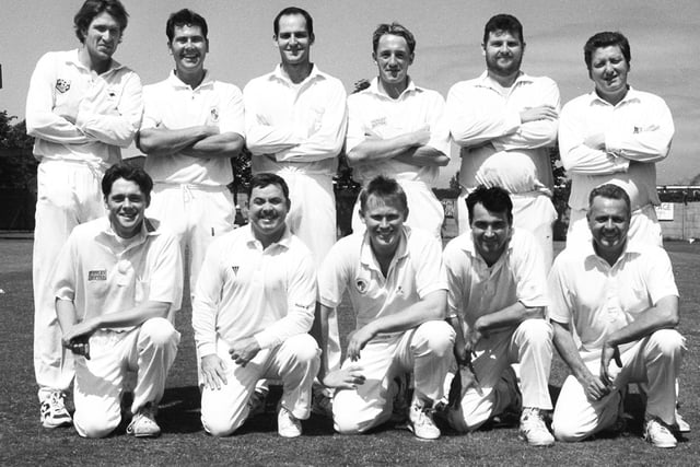Back row from the left: Matthew Hayward, David Oldfield, Lee Poulter, Adrian Knight, Christian Newton and Fred Gunthorpe. Front row from the left: Craig Knight, Graham Preece, David Booth, (captain) Paul Wright and Paul Kelsey.