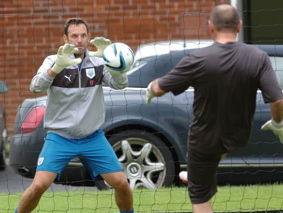 Richard Wright faces a shot in pre-season training in July 2012 - he only lasted three days at PNE