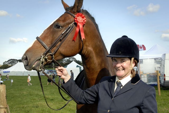 Lorraine Watson, from Staintondale, with her horse, Class Act, winner Novice Hunter Class.
