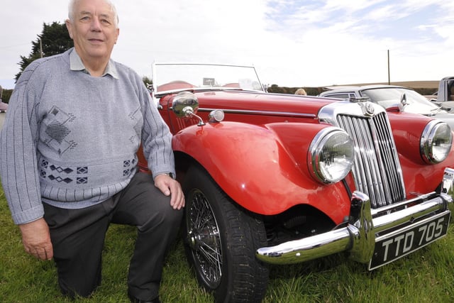 Stan Archer with his 1954 MG TF sports car.