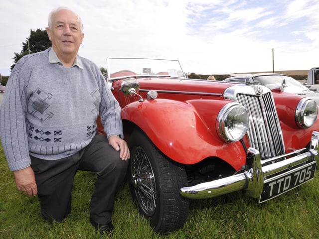 Stan Archer with his 1954 MG TF sports car.