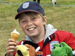 Josh Pilsworth,12, had a great day and won two cuddly toys.