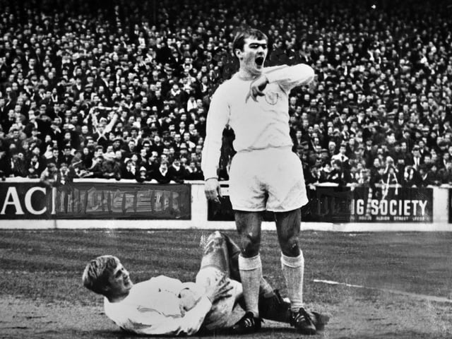Terry Cooper in action against Bologna in 1967.