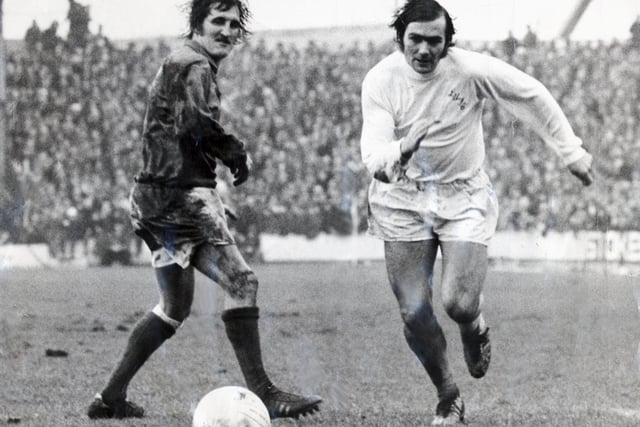 Terry Cooper in action for Leeds United in 1972.