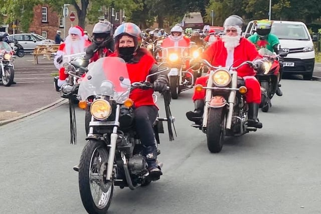 A large bike convoy took part on the day with Santa Clause joining in.