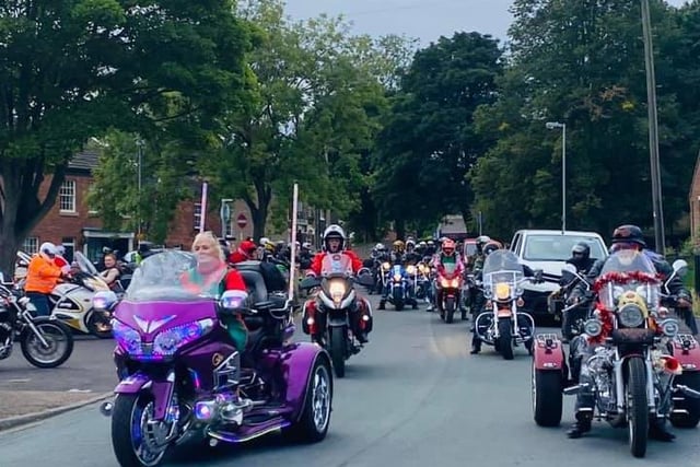 Hundreds of motorcyclists flooded the streets of Wakefield.
