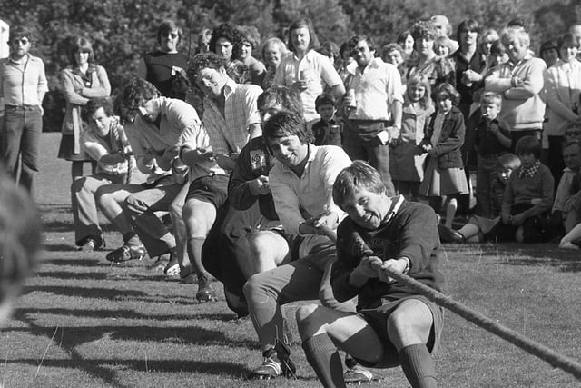 Chorley's sporting talent - including Rugby Union international Bill Beaumont and Blackpool footballer Micky Walsh  - were on display in the town's annual festival of sport, held at Parklands High School. Chorley rugby players took part in the tug of war, pictured above