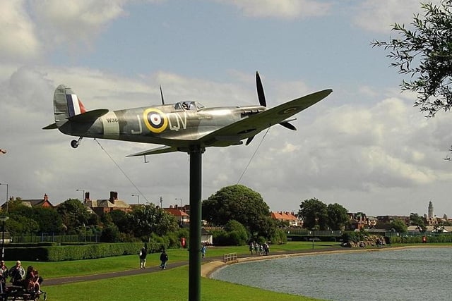 On the seafront against Fairhaven Lake you’ll see the Spitfire Memorial, flying high in the sky. The nine-metre plane is a full-size, exact replica Spitfire