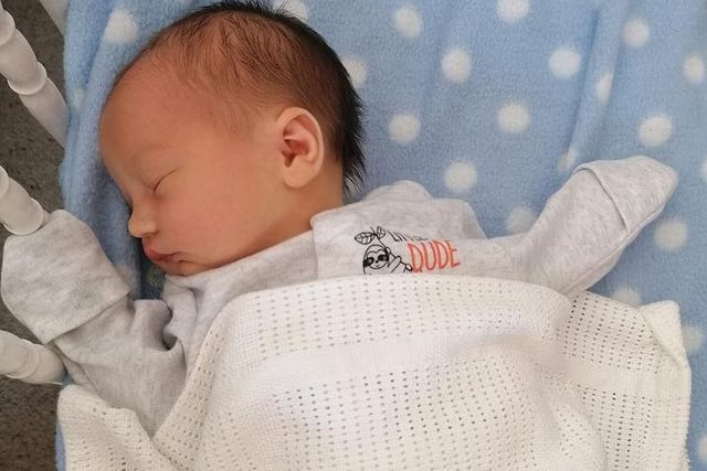Sleepy Freddie-Jack arrived on September 7, 2020 at 7.52pm, weighing 7lb 6oz. Thanks to Jessica Chloe Roles for sharing.