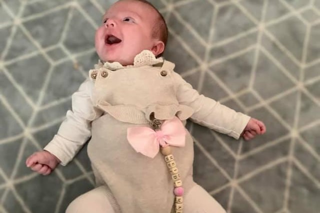This huge smile belongs to Heidi Mae, who was born on September 1, 2020 at 9.53pm, weighing 10lb 9oz. Thanks to mum Rach Louise Turner for sharing.