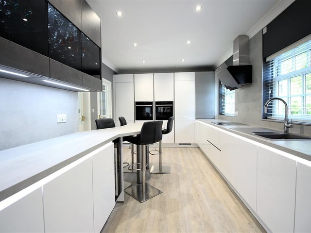 The modern spacious kitchen