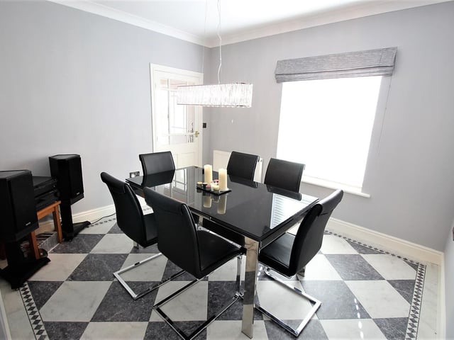 The separate dining room is great for family dinners